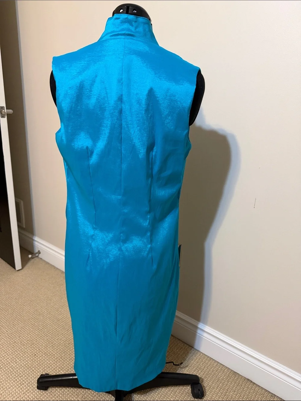 FRANK LYMAN Sleeveless “Lovely Dress” Front Zip Side Ruching - Picture 4 of 9